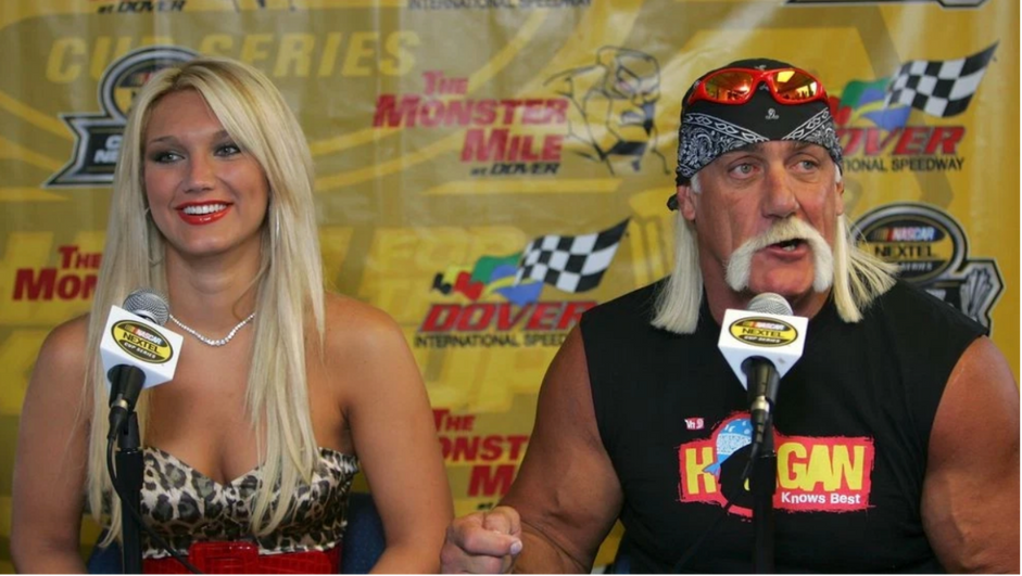 Brooke and Hulk Hogan at NASCAR press conference